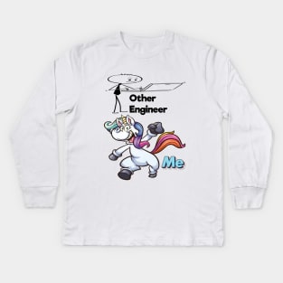 Other Engineer Unicorn Me Kids Long Sleeve T-Shirt